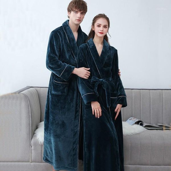 men's sleepwear winter couple lapel robe warm flannel long sleeve bathrobe gown thick coral fleece kimono casual loungewear, Black;brown
men's sleepwear winter couple lapel robe warm flannel long sleeve bathrobe gown thick coral fleece kimono casual loungewear, Black;brown