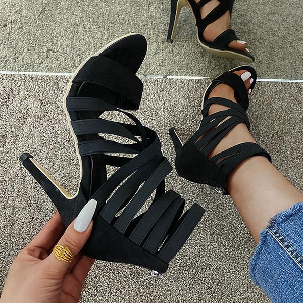 women sandalias women's ladies pumps fashion bandage mixed colors high heels sandals casual shoe 35-43 2021 dress shoes, Black
women sandalias women's ladies pumps fashion bandage mixed colors high heels sandals casual shoe 35-43 2021 dress shoes, Black