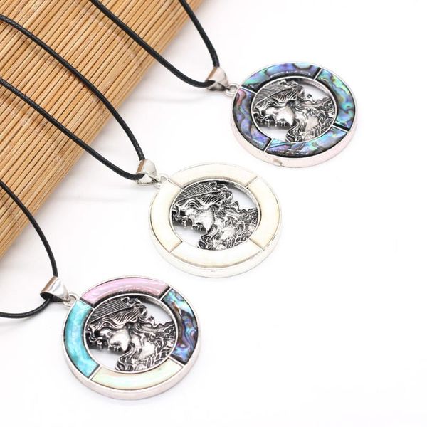 pendant necklaces natural round white abalone mother of pearl shell wax thread necklace jewelry for women gift size 45x45mm length 55cm, Silver
pendant necklaces natural round white abalone mother of pearl shell wax thread necklace jewelry for women gift size 45x45mm length 55cm, Silver