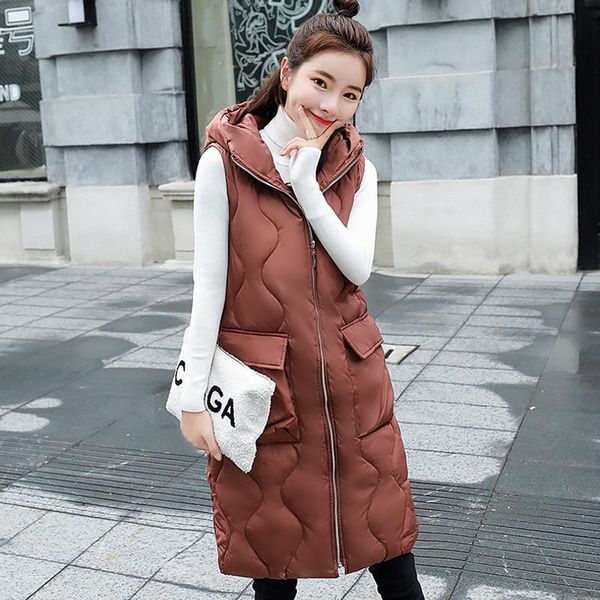 women's vests geckoistail 2021 autumn winter women vest waistcoat coat sleeveless jacket cotton warm hooded long female outerwear, Black;white
women's vests geckoistail 2021 autumn winter women vest waistcoat coat sleeveless jacket cotton warm hooded long female outerwear, Black;white