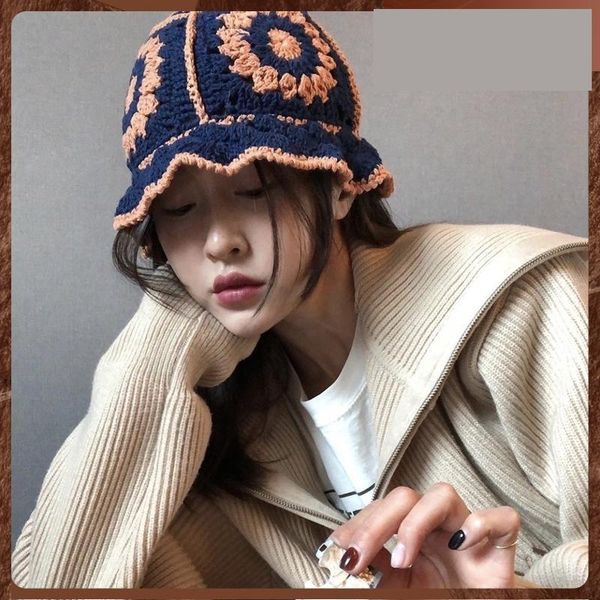 wide brim hats cotton knitted fisherman's hat women's summer versatile bucket korean tide basin, Blue;gray
wide brim hats cotton knitted fisherman's hat women's summer versatile bucket korean tide basin, Blue;gray