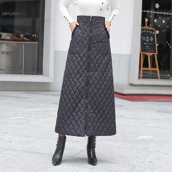 down cotton skirts autumn winter fashion long skirt for women zipper elastic waist warm female s-3xl 210601, Black
down cotton skirts autumn winter fashion long skirt for women zipper elastic waist warm female s-3xl 210601, Black