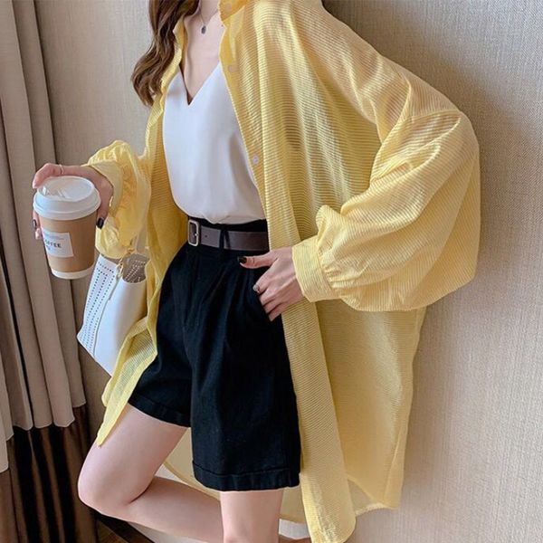 women's blouses & shirts yellow striped oversized shirt long batwing sleeve sweet women summer casual button woman plus size, White
women's blouses & shirts yellow striped oversized shirt long batwing sleeve sweet women summer casual button woman plus size, White