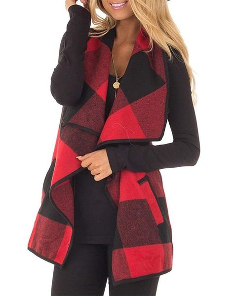 women's vests women vest lattice pocket thin waistcoat sleeveless blazer slim femme tide plush casual warm jacket cashmere cardigan, Black;white
women's vests women vest lattice pocket thin waistcoat sleeveless blazer slim femme tide plush casual warm jacket cashmere cardigan, Black;white