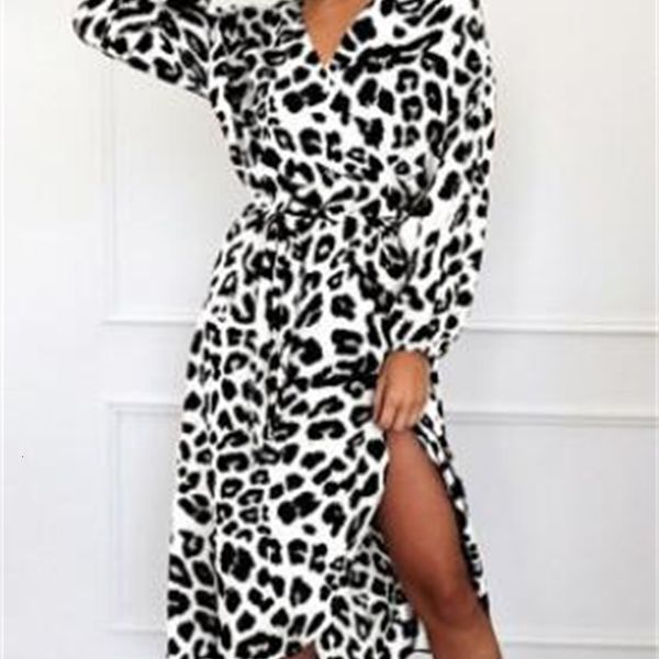 spring leopard designer dresses women clothes deep v-neck split up design long sashes dress, Black;gray
spring leopard designer dresses women clothes deep v-neck split up design long sashes dress, Black;gray