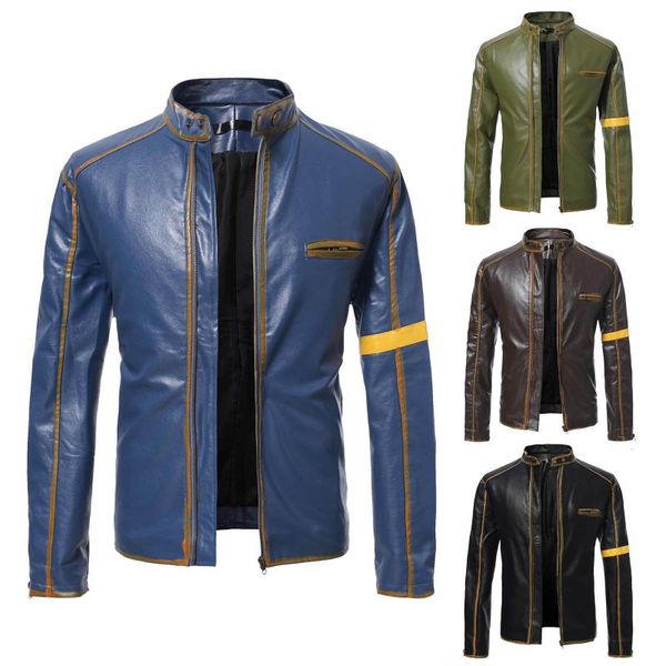 men's jackets spring men leather winter stand collar motorcycle pu leahter jacket casual slim fit coat outwear drop, Black;brown
men's jackets spring men leather winter stand collar motorcycle pu leahter jacket casual slim fit coat outwear drop, Black;brown