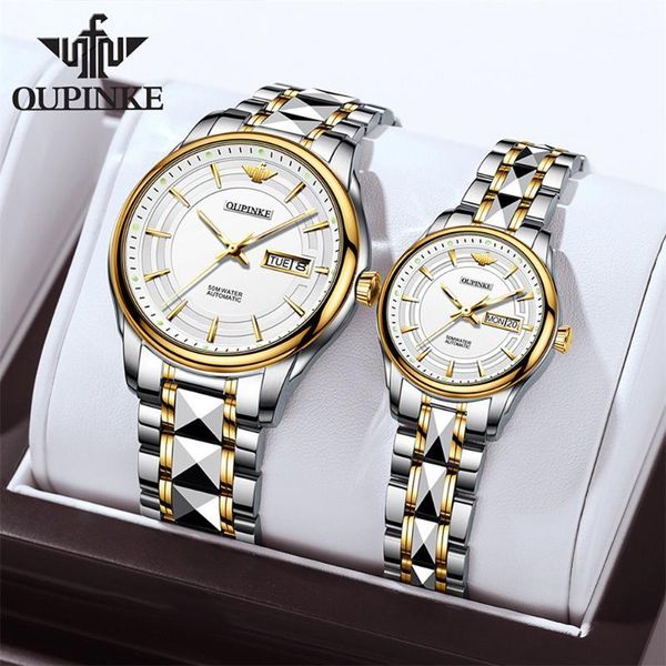 couple watch sapphire upscale full automatic mechanical watches classic stainless steel wristwatch wristwatches, Slivery;brown
couple watch sapphire upscale full automatic mechanical watches classic stainless steel wristwatch wristwatches, Slivery;brown