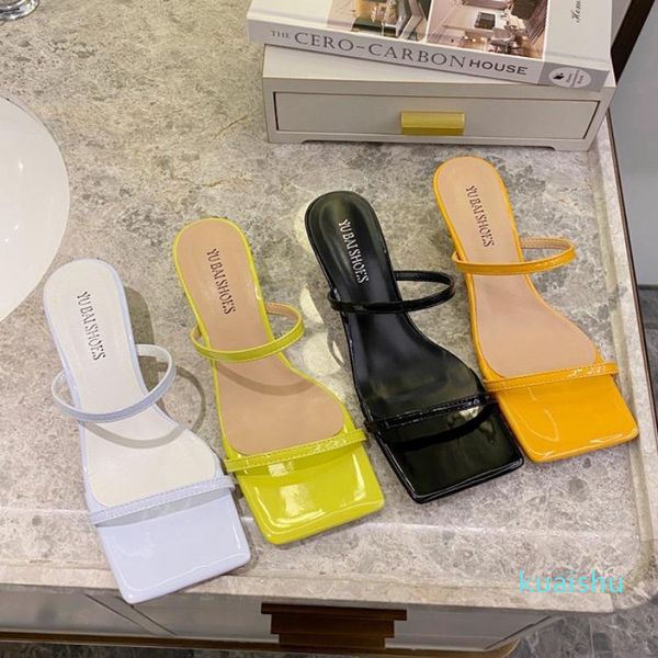 square toe high-heeled shoes lady slippers women summer low luxury slides pantofle soft designer 2021 rome fabric basic rubber, Black
square toe high-heeled shoes lady slippers women summer low luxury slides pantofle soft designer 2021 rome fabric basic rubber, Black