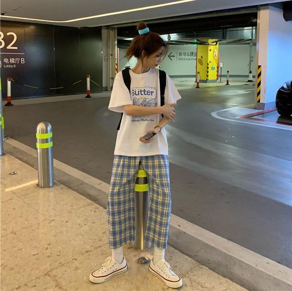 women's pants & capris 2021 capri casual wide leg fashion blue plaid summer thin loose straight vertical high waist, Black;white
women's pants & capris 2021 capri casual wide leg fashion blue plaid summer thin loose straight vertical high waist, Black;white