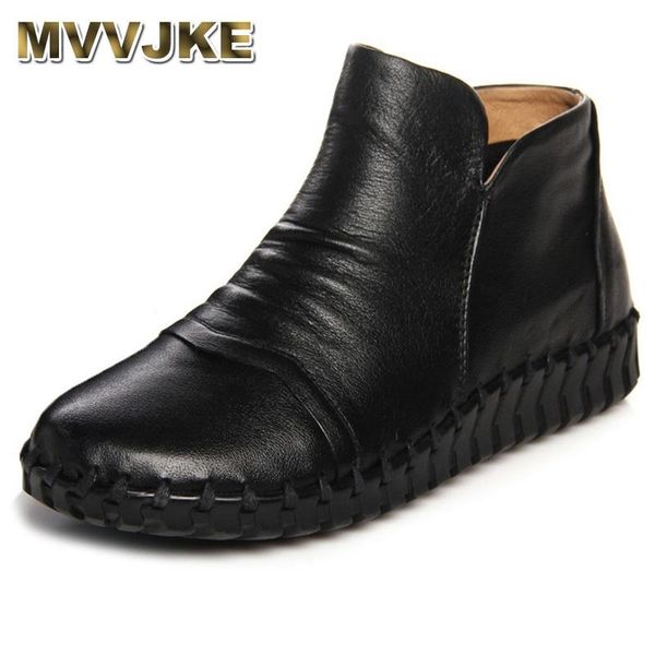 boots mvvjke handmade genuine leather women spring autumn round toe zipper flat ankle for vintage pleated shoes, Black
boots mvvjke handmade genuine leather women spring autumn round toe zipper flat ankle for vintage pleated shoes, Black
