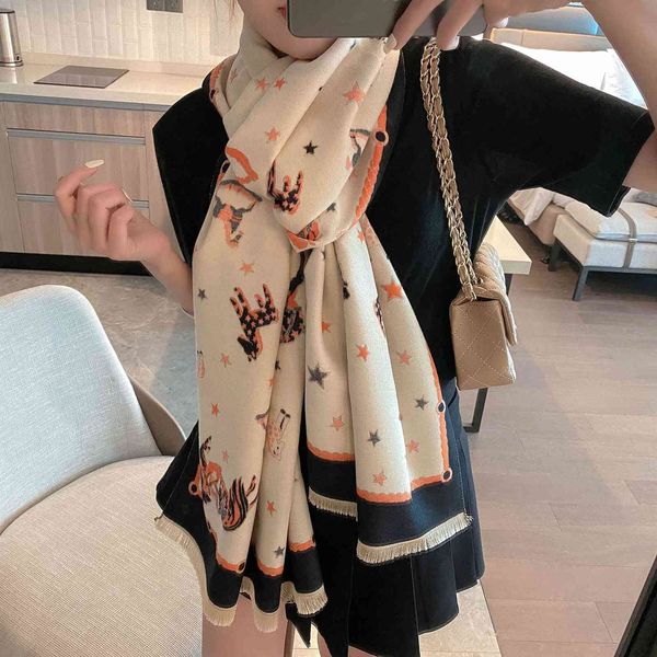 design warm short whisker tassels travel with like cashmere scarf for women's elegant celebrities in autumn and, Blue;gray
design warm short whisker tassels travel with like cashmere scarf for women's elegant celebrities in autumn and, Blue;gray