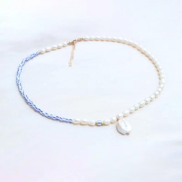 pendant necklaces banquet jewelry baroque pearl blue flower bead necklace for women classic fashion accessories noble elegant, Silver
pendant necklaces banquet jewelry baroque pearl blue flower bead necklace for women classic fashion accessories noble elegant, Silver