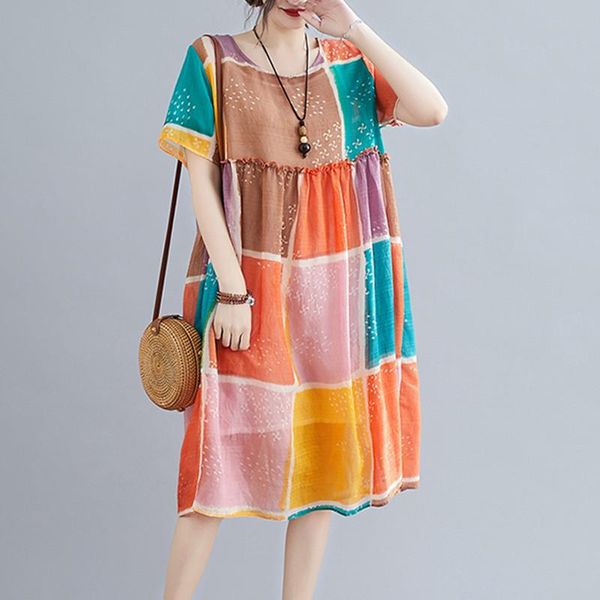 plus size dresses patchwork print floral short sleeve loose summer dress thin soft cotton linen holiday beach casual women, Black
plus size dresses patchwork print floral short sleeve loose summer dress thin soft cotton linen holiday beach casual women, Black