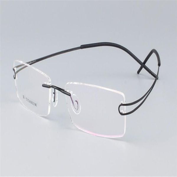 fashion sunglasses frames business men b-titanium rimless optical eyewear frame silver gold clear lens goggle ultralight myopia eyeglasses, Black
fashion sunglasses frames business men b-titanium rimless optical eyewear frame silver gold clear lens goggle ultralight myopia eyeglasses, Black