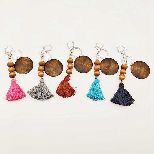 5 styles wooden beaded key ring with cotton tassel pendant keychains diy print wood chip keychain party favor, Silver
5 styles wooden beaded key ring with cotton tassel pendant keychains diy print wood chip keychain party favor, Silver