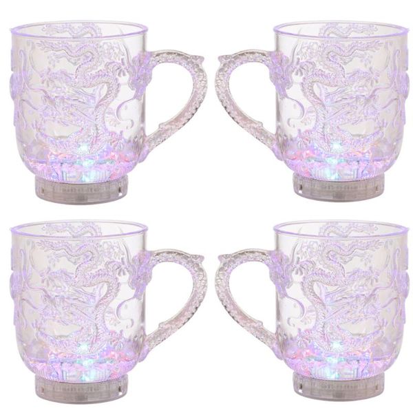 mugs 4pcs led flashing cups water dragon pattern party bar 
mugs 4pcs led flashing cups water dragon pattern party bar