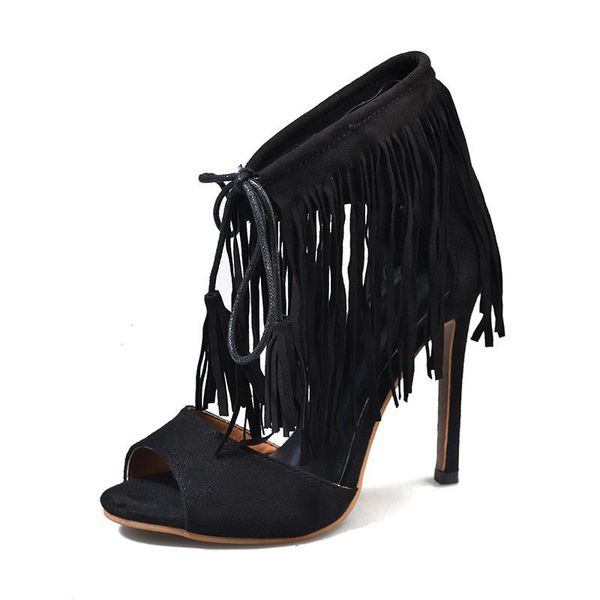 summer women super high heels lace up sandals gladiator fringe ankle strap open toe thin black ladies party shoes big size
summer women super high heels lace up sandals gladiator fringe ankle strap open toe thin black ladies party shoes big size
