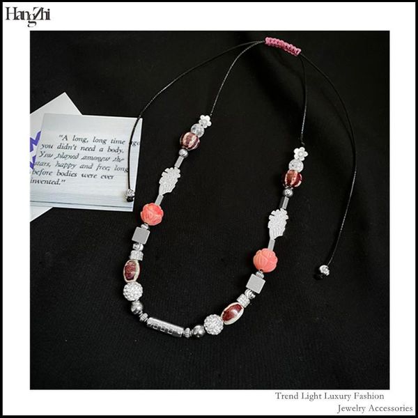 pink lotus with beads clavicle chain women men necklace daisy adjustable street light luxury trend hip hop personal hangzhi 2021 pendant nec, Silver
pink lotus with beads clavicle chain women men necklace daisy adjustable street light luxury trend hip hop personal hangzhi 2021 pendant nec, Silver