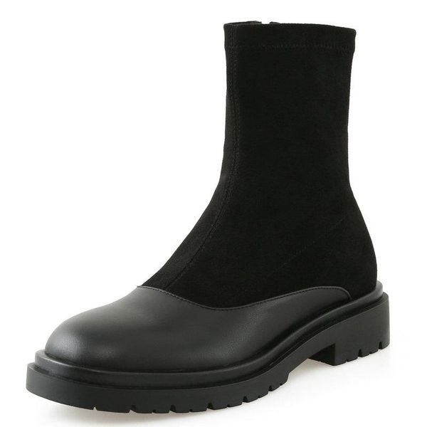 boots genuine leather platforms thick low heels patchwork woman autumn winter outdoor casual women ankle concise, Black
boots genuine leather platforms thick low heels patchwork woman autumn winter outdoor casual women ankle concise, Black