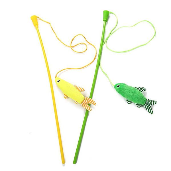 2pcs cartoon fish plush cat teaser toys kitten funny wand pet interactive stick supplies
2pcs cartoon fish plush cat teaser toys kitten funny wand pet interactive stick supplies