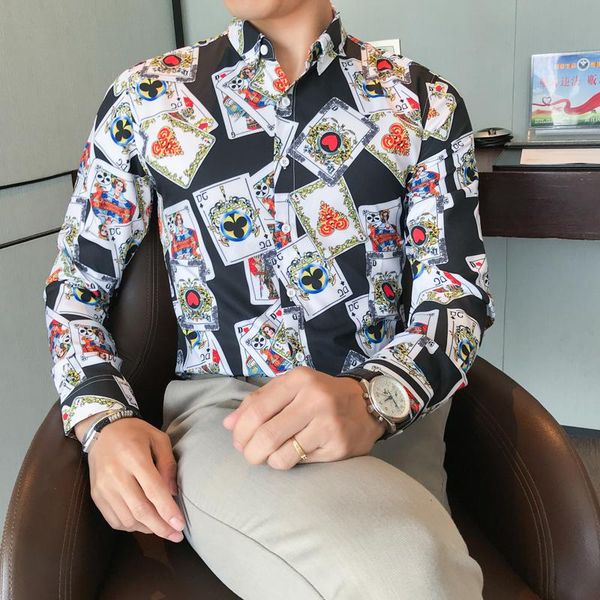 men's dress shirts brand fashion men shirt long sleeve slim fit digital print night club prom tuxedo casual mens blouse homme, White;black
men's dress shirts brand fashion men shirt long sleeve slim fit digital print night club prom tuxedo casual mens blouse homme, White;black