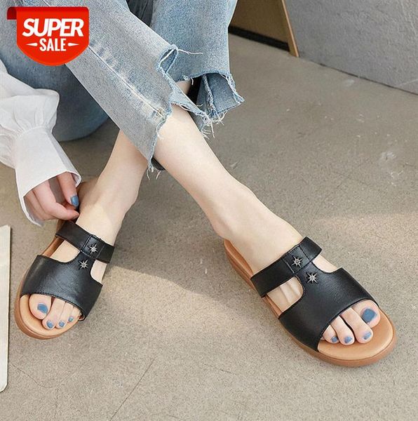 the first layer of cowhide leather ladies sandals day women's shoes casual wedge women #fb9b, Black
the first layer of cowhide leather ladies sandals day women's shoes casual wedge women #fb9b, Black