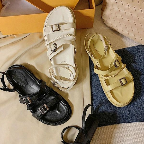 sandals sianie tianie chic genuine natural leather open toe buckle strap casual shoes for woman summer fisherman punk flat women, Black
sandals sianie tianie chic genuine natural leather open toe buckle strap casual shoes for woman summer fisherman punk flat women, Black