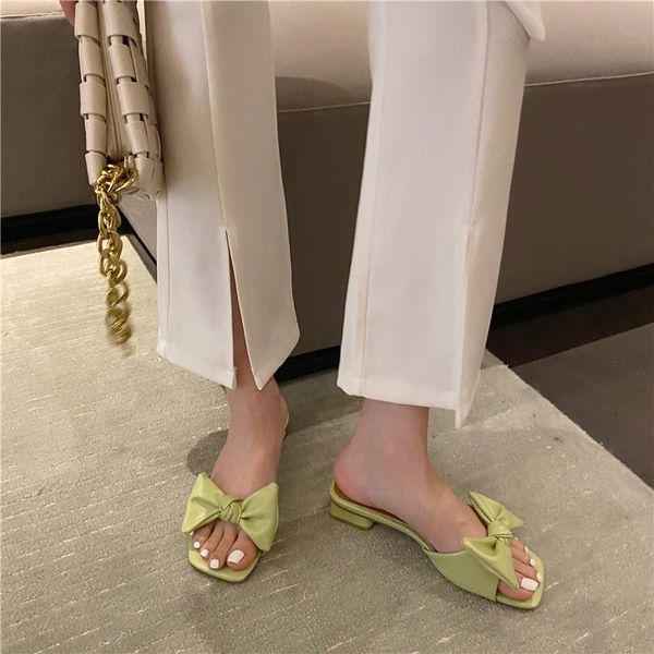 style summer outer wear bowknot fashion all-match mid-high heel half-drag sandals women slippers, Black
style summer outer wear bowknot fashion all-match mid-high heel half-drag sandals women slippers, Black