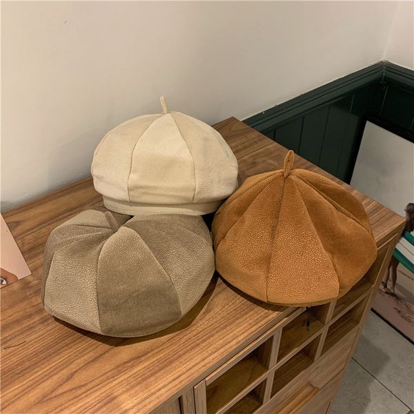 hat new autumn and winter suede solid color three dimensional pumpkin female designer outdoor leisure student versatile beret, Blue;gray
hat new autumn and winter suede solid color three dimensional pumpkin female designer outdoor leisure student versatile beret, Blue;gray