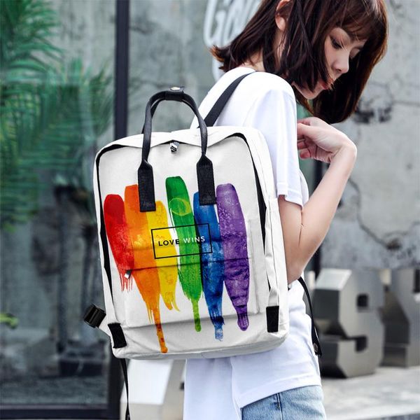 backpack lgbt love wins men women with handle teenager boys girls schoolbag 3d print oxford waterproof travel lapbags
backpack lgbt love wins men women with handle teenager boys girls schoolbag 3d print oxford waterproof travel lapbags