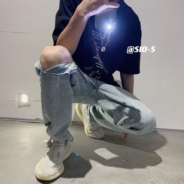 men's jeans summer hole denim pant men harajuku high street hip hop woman man baggy straight solid casual daily trousers clothing, Blue
men's jeans summer hole denim pant men harajuku high street hip hop woman man baggy straight solid casual daily trousers clothing, Blue