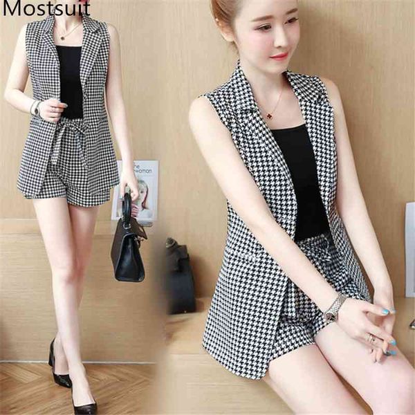 s-xl 3 piece set with belt women summer striped polka dots houndstooth fashion sleeveless tracksuit cardigan vest shorts 210518, White
s-xl 3 piece set with belt women summer striped polka dots houndstooth fashion sleeveless tracksuit cardigan vest shorts 210518, White