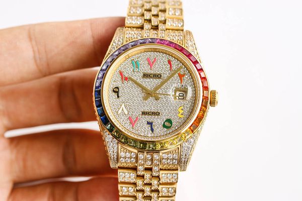 diamond star watch master design automatic mechanical movement 41 mm gold case color digital scale sapphire glass waterproof shock wholesale, Slivery;brown
diamond star watch master design automatic mechanical movement 41 mm gold case color digital scale sapphire glass waterproof shock wholesale, Slivery;brown