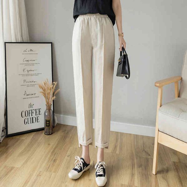 fashion the women cotton pants summer elastic waist loose casual harem women's pocket linen trousers 210512, Black;white
fashion the women cotton pants summer elastic waist loose casual harem women's pocket linen trousers 210512, Black;white