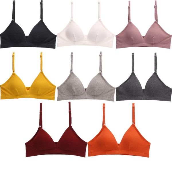 bras thin french bralette wireless triangle cup women lingerie push up bra seamless underwear deep v candy color small chest girls, Red;black
bras thin french bralette wireless triangle cup women lingerie push up bra seamless underwear deep v candy color small chest girls, Red;black