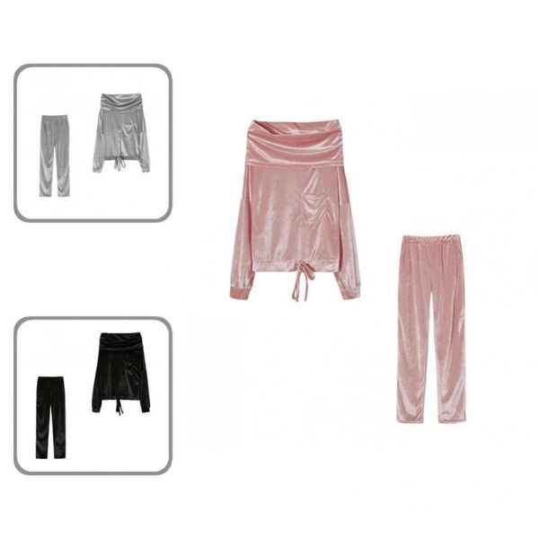 gym clothing elastic waist female pure color sweatshirt straight leg sweatpants for school, White;black
gym clothing elastic waist female pure color sweatshirt straight leg sweatpants for school, White;black