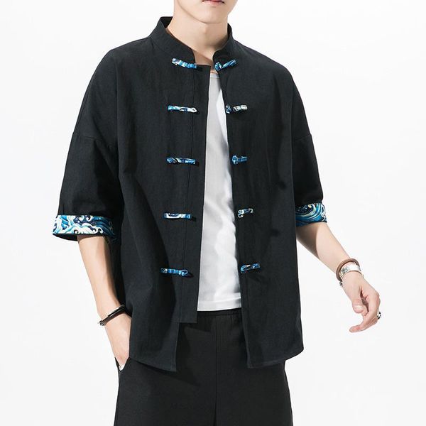 ethnic clothing man retro traditional tang suit leisure stand male collar shirt plus size linen waves print buckle china, Red
ethnic clothing man retro traditional tang suit leisure stand male collar shirt plus size linen waves print buckle china, Red