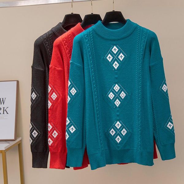 plus size t-shirt nkandby turtleneck knitted sweater women 2021 autumn winter fashion long sleeve pattern pullovers large female jumpers, Black
plus size t-shirt nkandby turtleneck knitted sweater women 2021 autumn winter fashion long sleeve pattern pullovers large female jumpers, Black