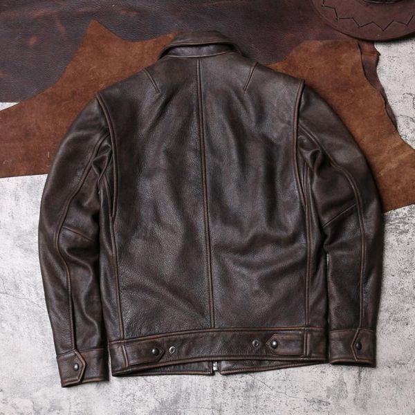 men's leather & faux retro brown 2021 american style genuine jacket men plus size xxxxl real natural cowhide autumn slim fit biker', Black
men's leather & faux retro brown 2021 american style genuine jacket men plus size xxxxl real natural cowhide autumn slim fit biker', Black