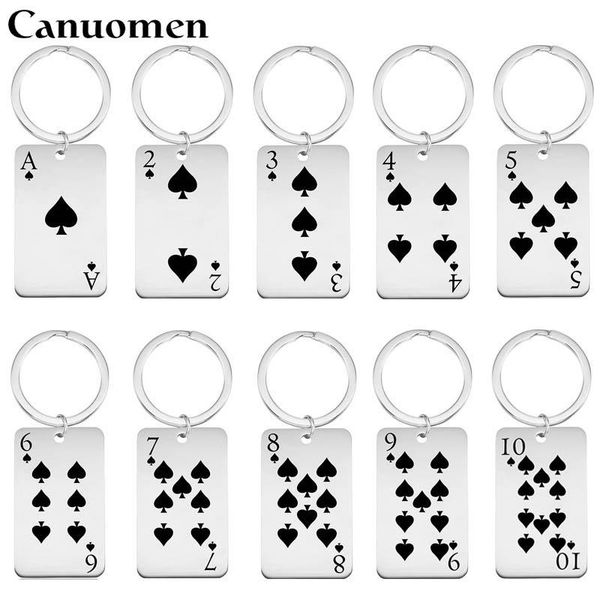 keychains 10pcs/lot spade playing card keychain stainless steel poker keyrings car key holder classic men gift chain jewelry, Silver
keychains 10pcs/lot spade playing card keychain stainless steel poker keyrings car key holder classic men gift chain jewelry, Silver