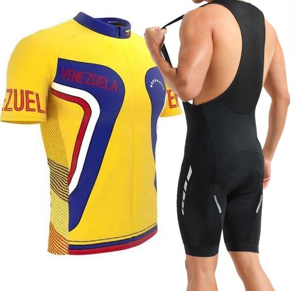racing sets summer venezuel national flag cycling jersey yellow bike clothing wear bib shorts gel pad, Black;blue
racing sets summer venezuel national flag cycling jersey yellow bike clothing wear bib shorts gel pad, Black;blue