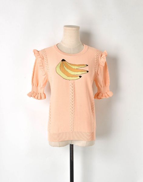 white runway knitted women sweaters banana jacquard lantern half sleeve t-shirt cute hollow out summer tee shirts, White;black
white runway knitted women sweaters banana jacquard lantern half sleeve t-shirt cute hollow out summer tee shirts, White;black