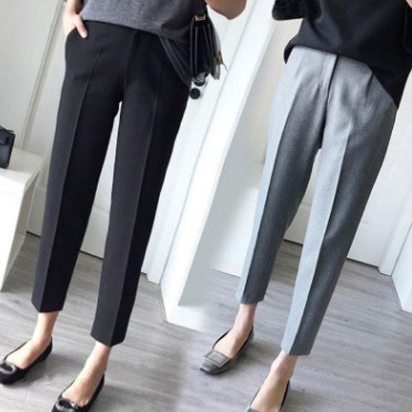 women's pants & capris women suit 2021 autumn ankle-length casual straight drainpipe jeans office lady work trousers streetwear, Black;white
women's pants & capris women suit 2021 autumn ankle-length casual straight drainpipe jeans office lady work trousers streetwear, Black;white