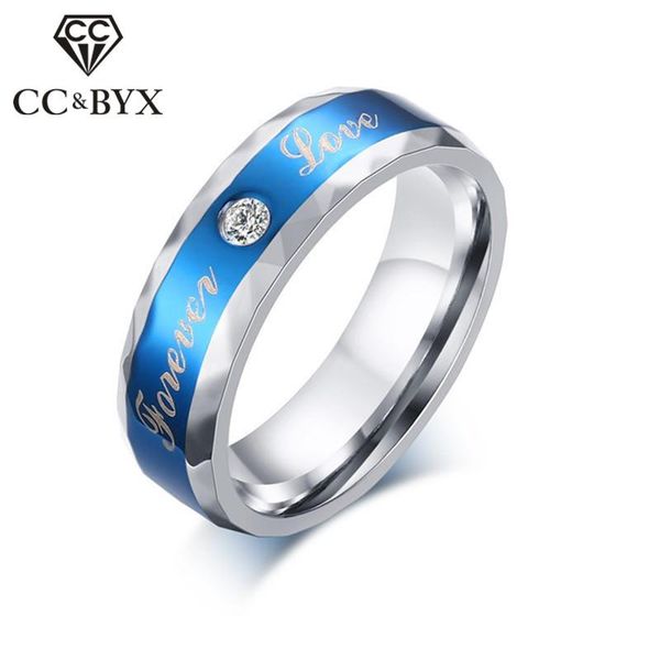 wedding rings 6mm stainless steel for men and women letter "forever love" blue cubic zirconia ring luxury jewelry bijouterie 1312, Slivery;golden
wedding rings 6mm stainless steel for men and women letter "forever love" blue cubic zirconia ring luxury jewelry bijouterie 1312, Slivery;golden