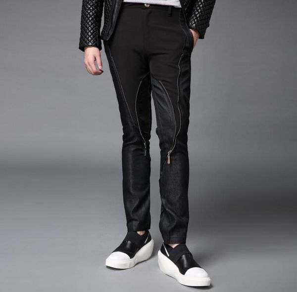 autumn winter men's personality slim zipper harem pants skinny the stylist singer casual trousers feet pant, Black
autumn winter men's personality slim zipper harem pants skinny the stylist singer casual trousers feet pant, Black