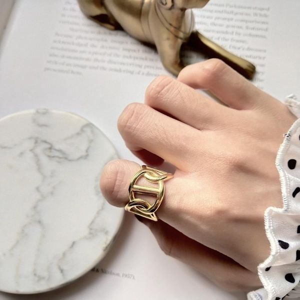 cluster rings authentic s925 sterling silver fine jewelry open chain geometric ring adjustable women's punk j255, Golden;silver
cluster rings authentic s925 sterling silver fine jewelry open chain geometric ring adjustable women's punk j255, Golden;silver