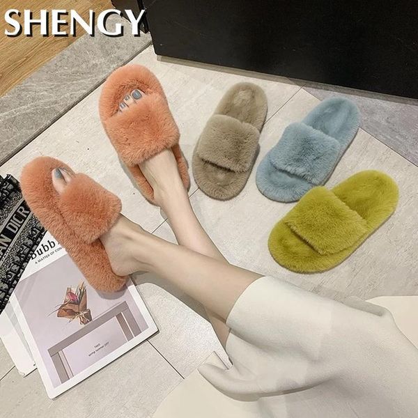 women's plush slippers winter flat solid color warm furry stain resistant ladies soft hom elegant females, Black
women's plush slippers winter flat solid color warm furry stain resistant ladies soft hom elegant females, Black