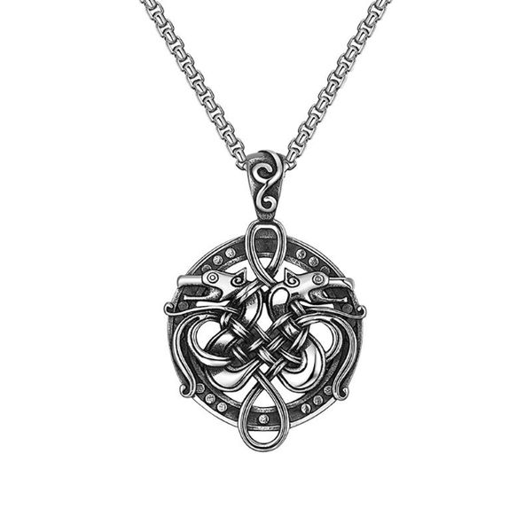 chains stainless steel punk rock vintage viking green dragon round pendant necklace jewelry gift for him with chain, Silver
chains stainless steel punk rock vintage viking green dragon round pendant necklace jewelry gift for him with chain, Silver