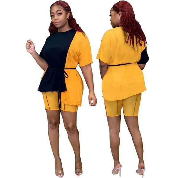 women's tracksuits women shorts outfits summer contrast stitching short sleeve conjunto feminino crop two-piece set donsignet, Gray
women's tracksuits women shorts outfits summer contrast stitching short sleeve conjunto feminino crop two-piece set donsignet, Gray