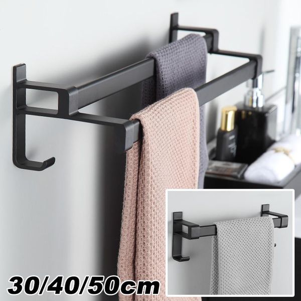 towel racks 1pc 30/40/50cm creative bathroom rack wall-mounted aluminum storage shelf with hook home supplies
towel racks 1pc 30/40/50cm creative bathroom rack wall-mounted aluminum storage shelf with hook home supplies